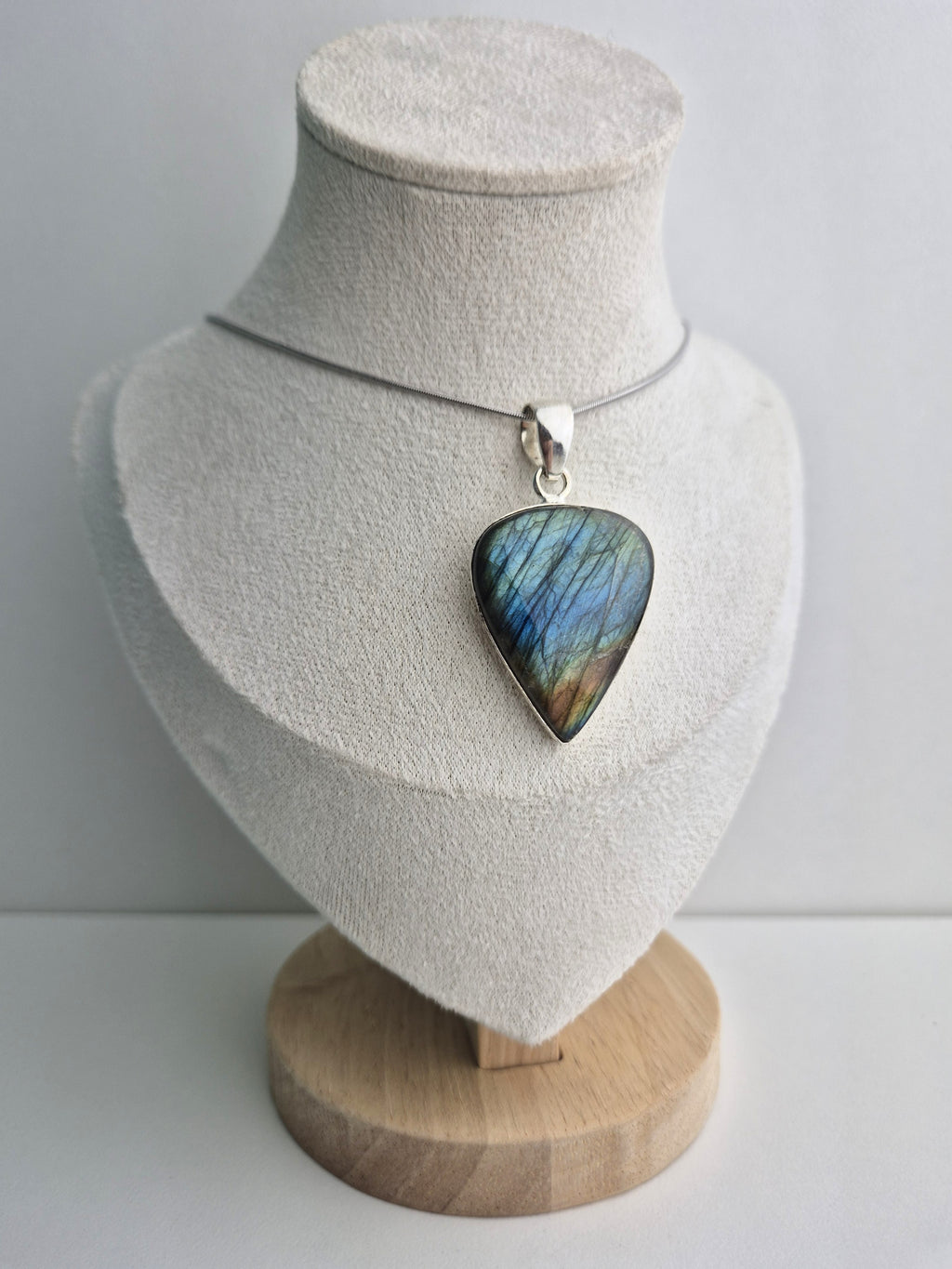 Labradoriet ketting zilver 1