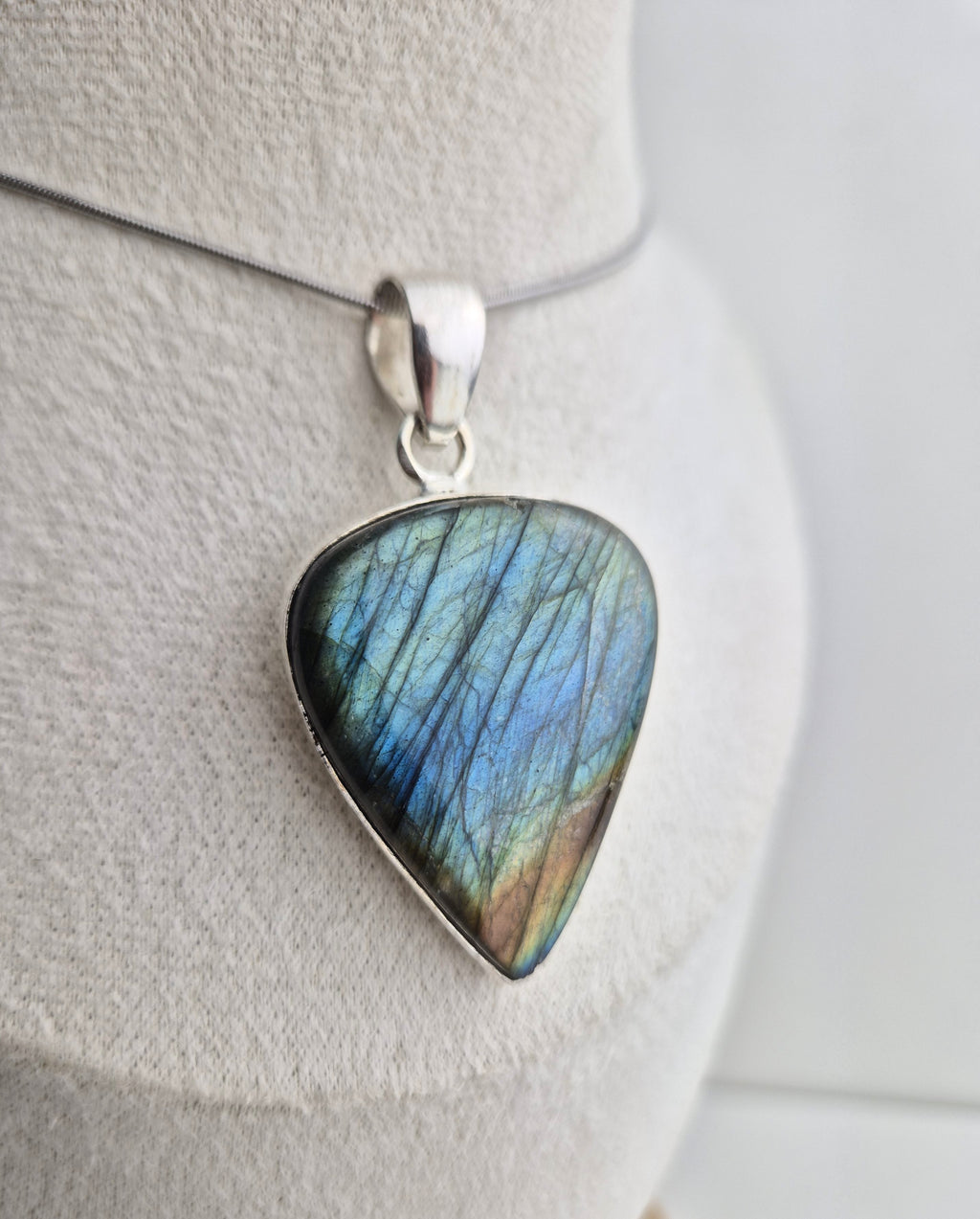 Labradoriet ketting zilver 1