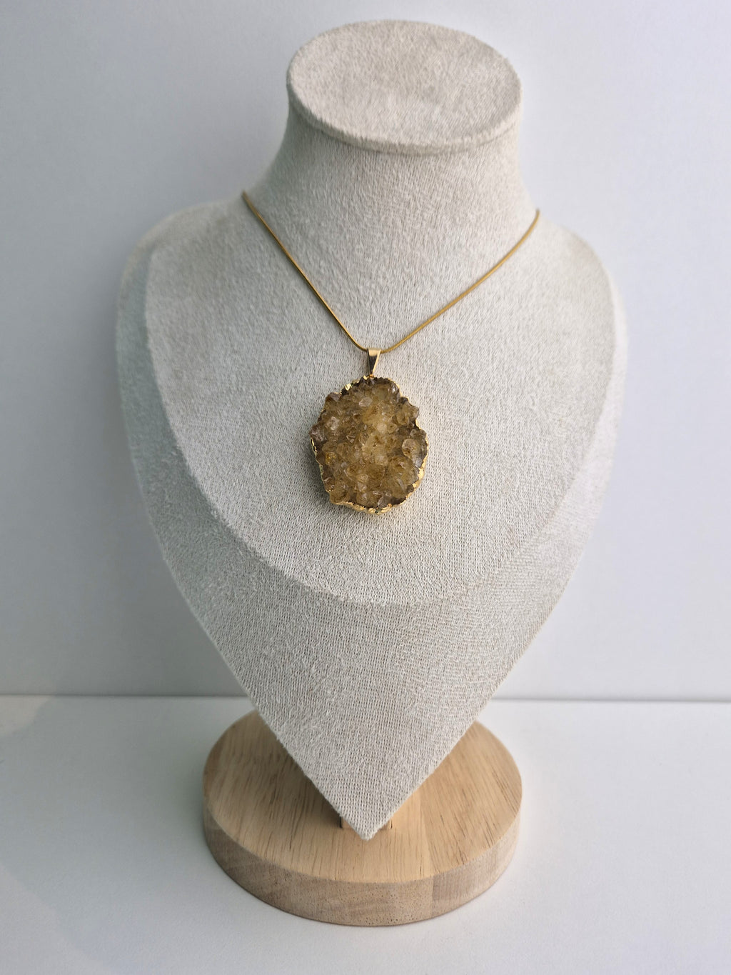 Citrien cluster ketting goud
